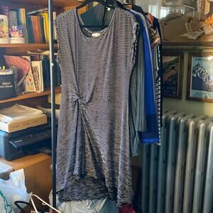 MAX STUDIO Asymmetrical hem, twist front knit dress